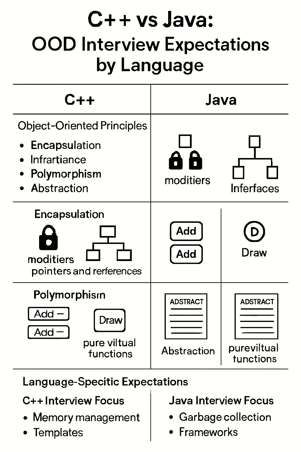 C++ vs Java: Mastering OOD Interview Expectations