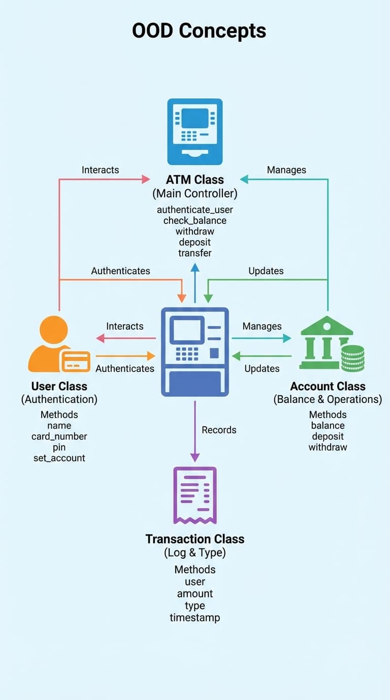 ATM OOD Interview Question: Nail the Classes, Not the Buzzwords