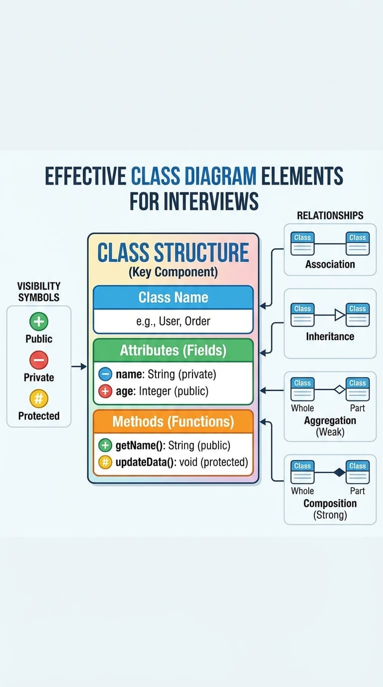 Class Diagrams in Interviews: Draw Less, Explain More