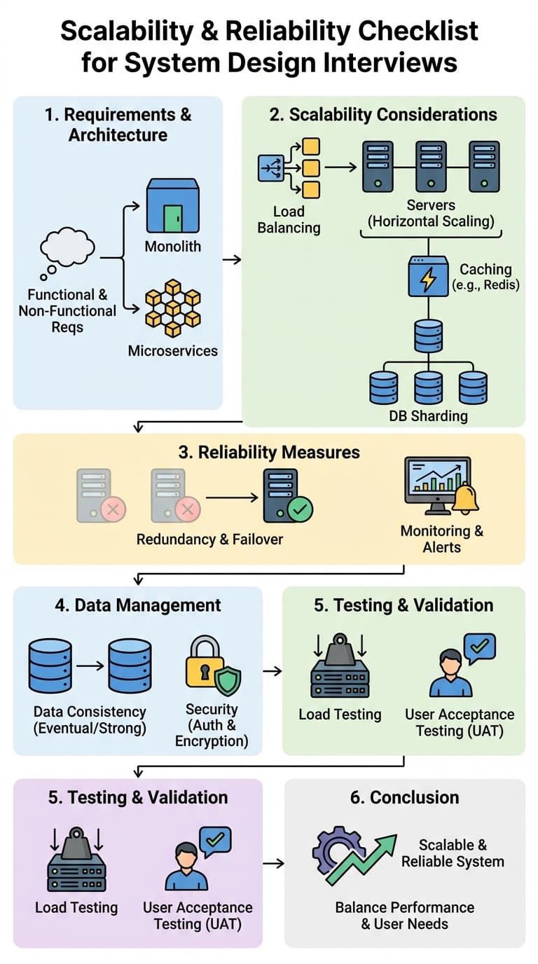 System Design Interviews: The Scalability + Reliability Checklist You Must Recite