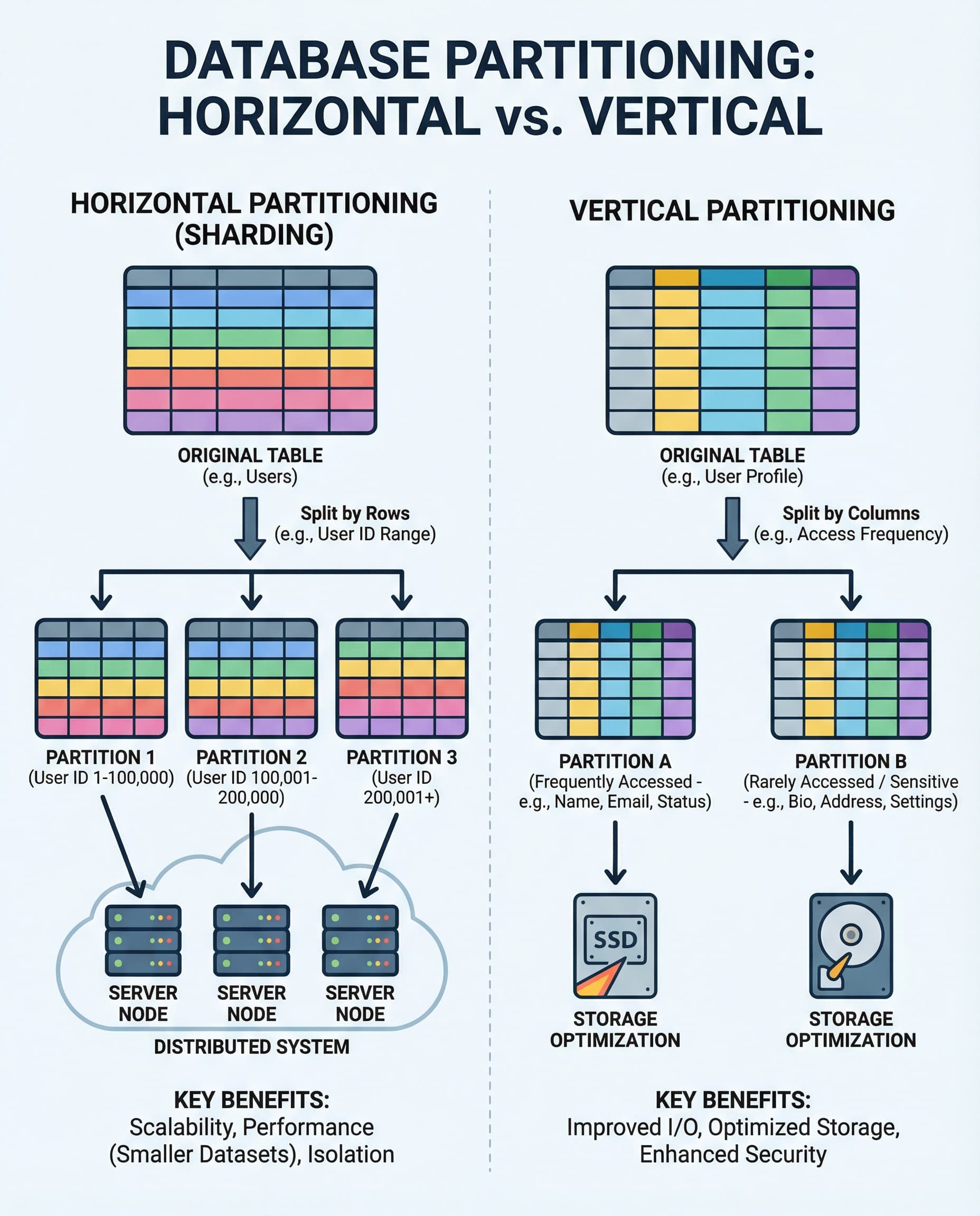 Database Partitioning in System Design: Horizontal vs Vertical (Know This for Interviews)