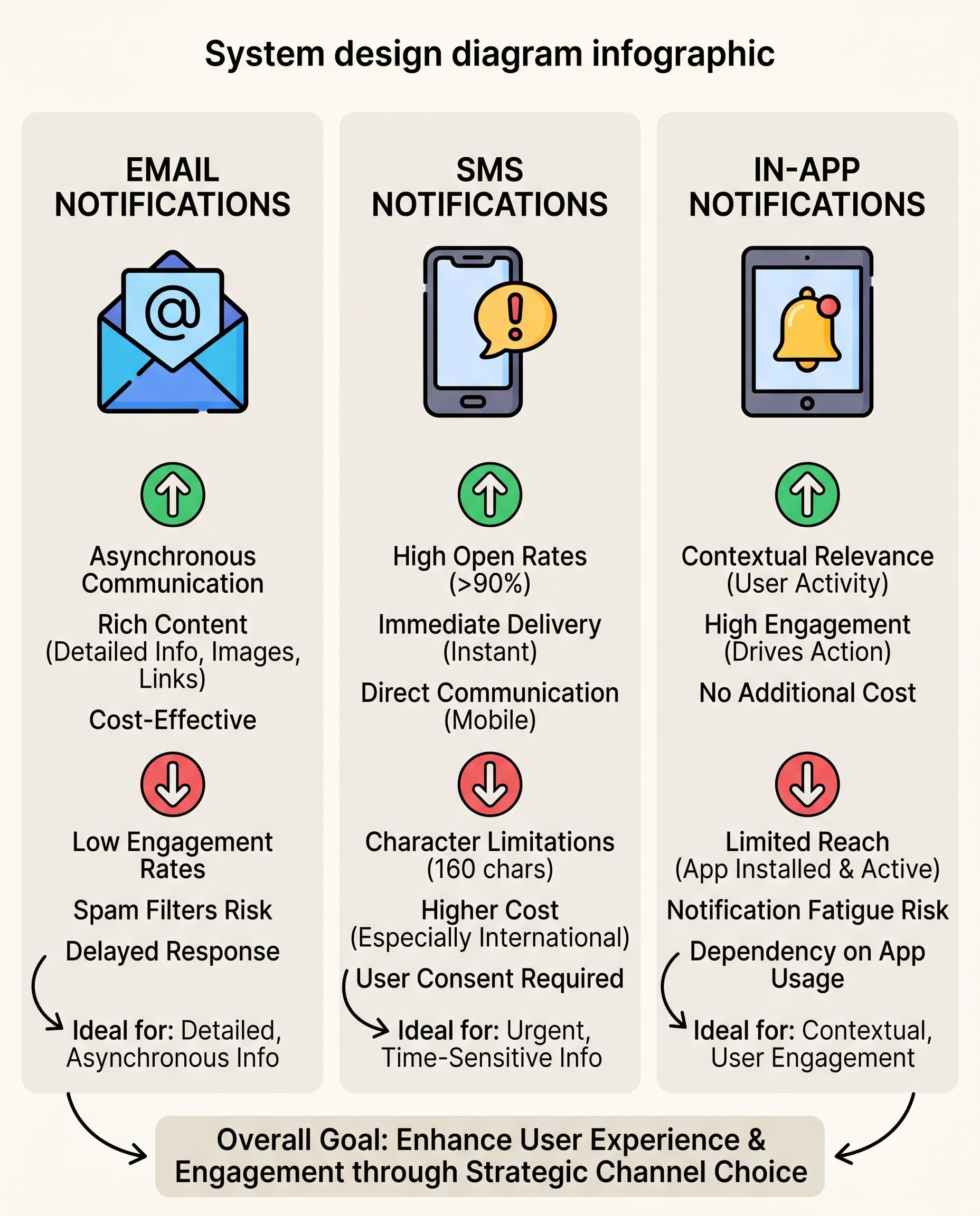 Email vs SMS vs In‑App: Pick the Right Notification Channel (Interview-Ready)