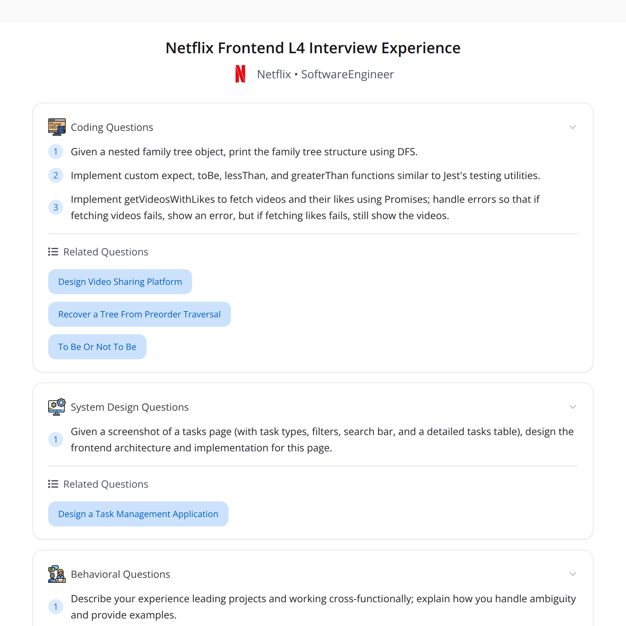 High-Score (Bugfree Users) Interview Experience: Netflix Frontend L4 — What Really Gets Tested