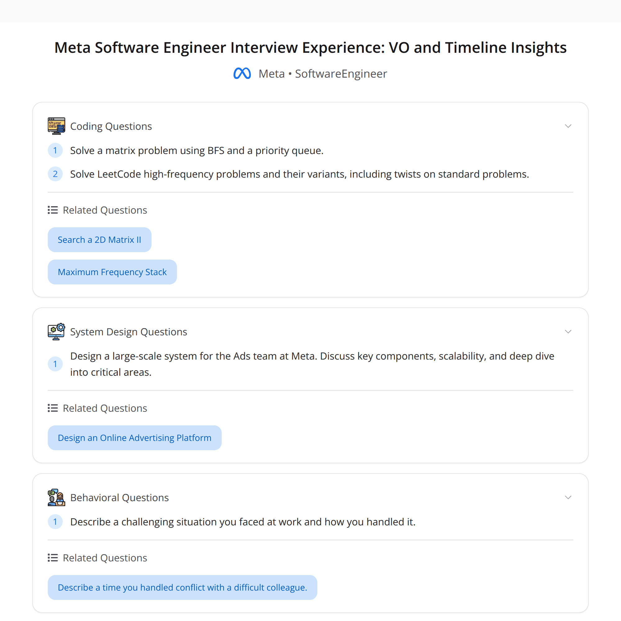 High-Score Meta SWE Interview Experience — Timeline, VO & What Helped