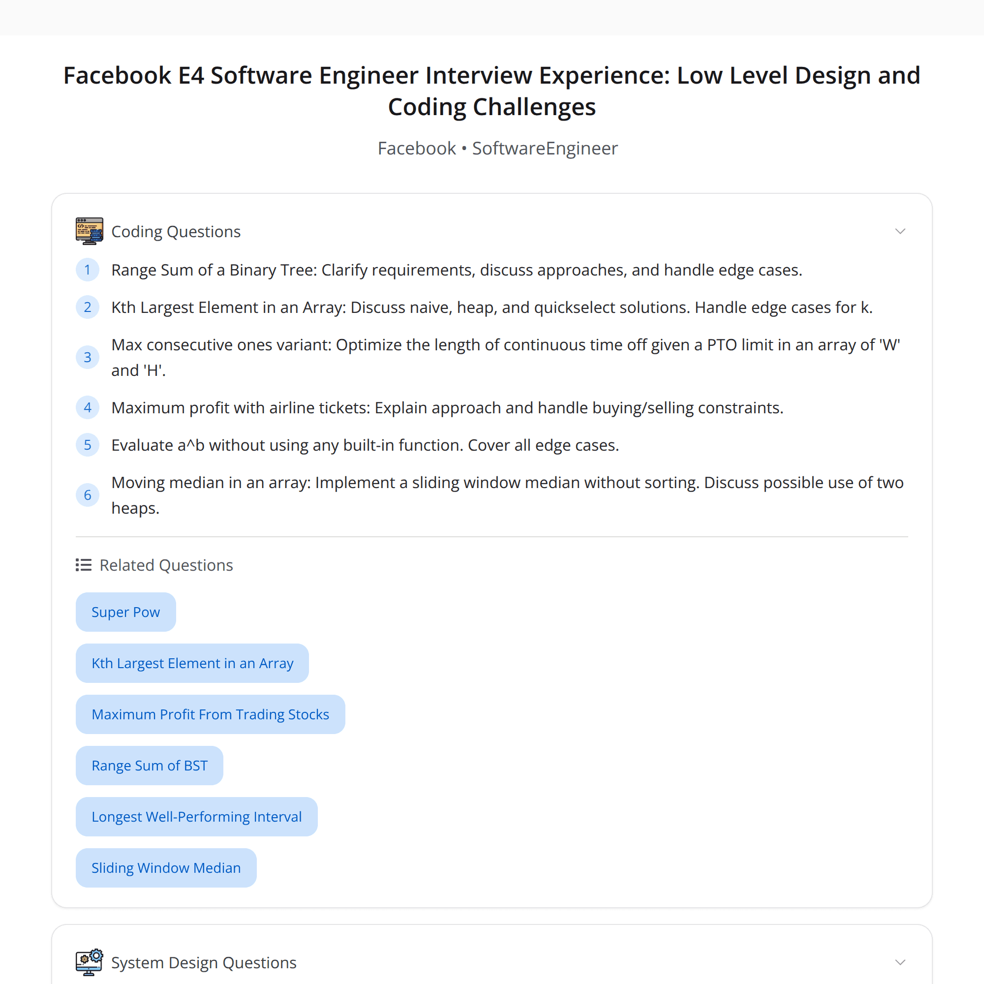 High-Score Facebook E4 Interview Experience — LLD, Coding & Behavioral Lessons