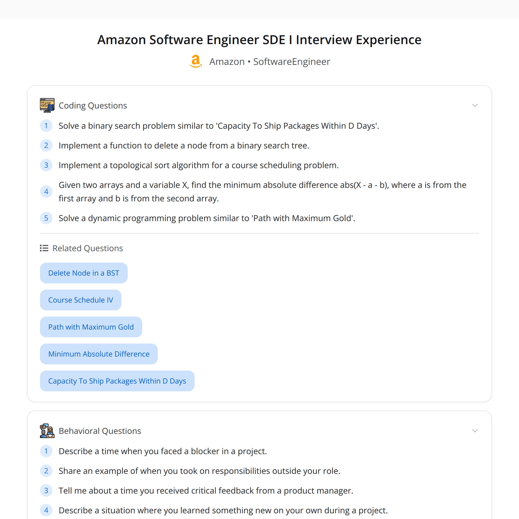 High-Score (Bugfree Users) Interview Experience: Amazon SDE I — DSA + Behavioral Wins