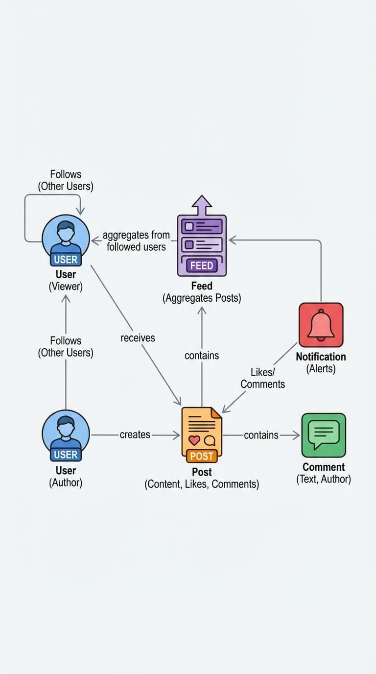 OOD Interview Drill: Design a Social Media Feed (in 60 seconds)