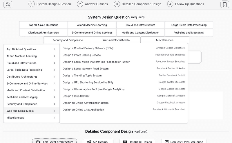 Outlines of Popular System Design Interview Questions