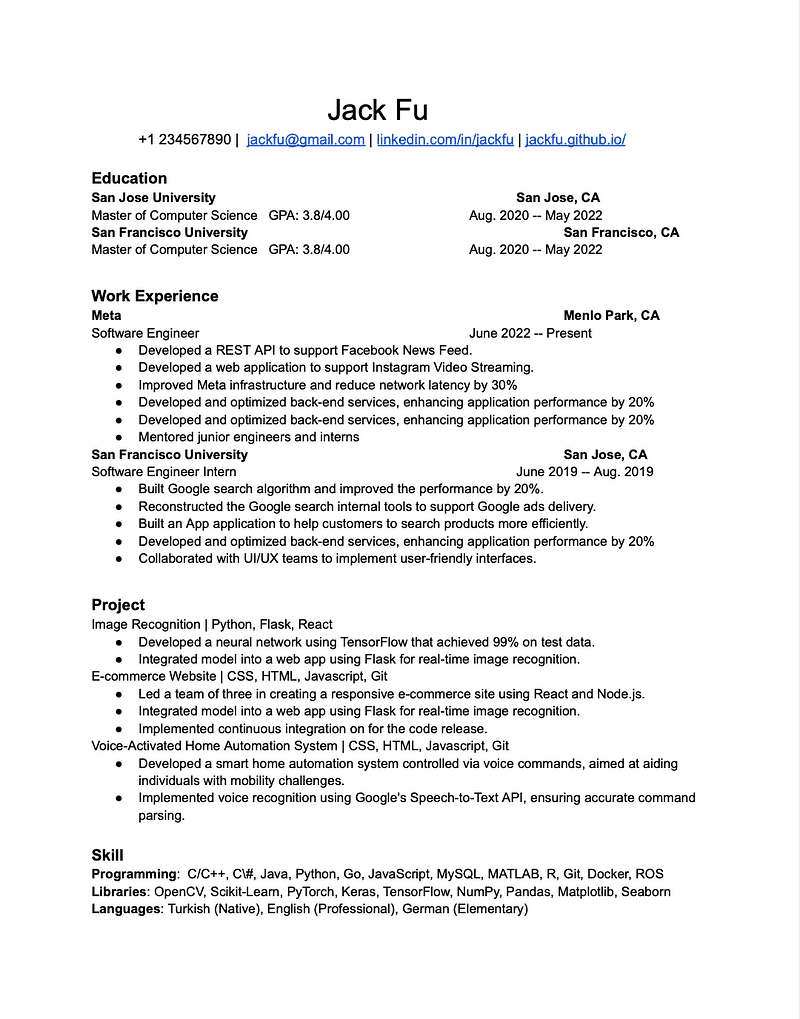 Create a Professional Resume: Get Ahead in Top-Tier Company Interviews 📃