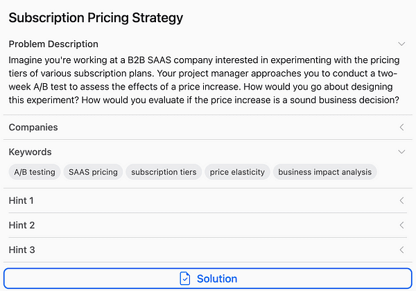 Data Scientist Interview: Designing a Pricing Experiment for a B2B SaaS Product